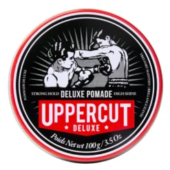 Uppercut Deluxe Pomade 100g - Strong Hold High Shine Finish - Hair Styling Product - Main Image White Background