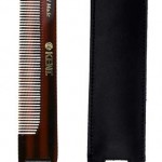 Kent Brushes NU22 Mens Fine Toothed Comb in Leather Case