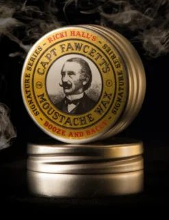 Captain Fawcett Ricki Hall Booze & Baccy Moustache Wax - Styling 1