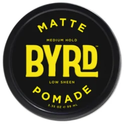 Byrd Matte Pomade Medium Hold Low Sheen Hair Styling Product - Big Byrd 3.35oz 99ml - Main Image White Background