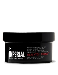 Imperial Barber Black Top Pomade 6oz - Water Based Pomade - Mens Hair Styling Product - Main