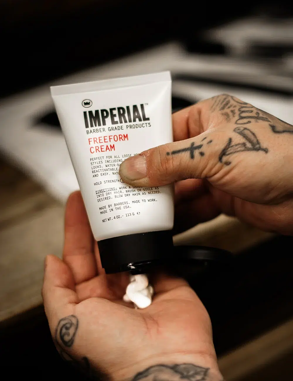 Imperial Barber Freeform Cream 4oz - Hair Styling Product - Holding