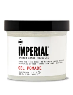 Imperial Barber Gel Pomade 12oz - Water Based Pomade - Mens Hair Styling Product - Front