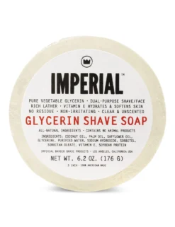 Imperial Barber Glycerin Shave Soap Puck 6.2oz - Shaving Soap