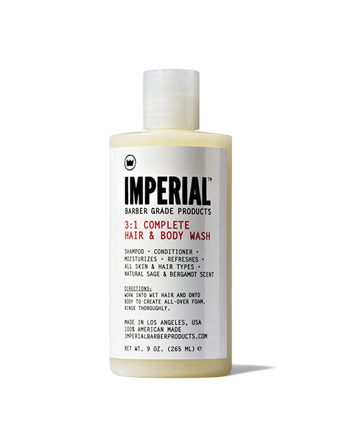 Imperial Barber Products 3:1 Complete Hair & Body Wash Shampoo Conditioner 9oz