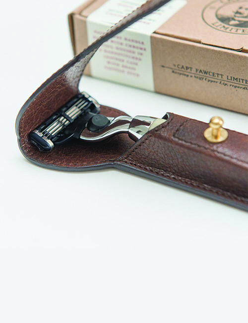Captain Fawcett Razor and Handcrafted Leather Case