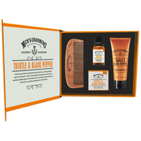 Scottish Fine Soaps Thistle & Black Pepper Face & Beard Care Kit