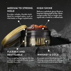 Dick Johnson Pomade Inepuisable 100ml - Strong Hold Waterbased Product - Product Details