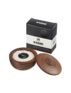 Kent Dark Oak Shaving Bowl With Luxury Shaving Soap