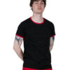 Relco Mens Ringer t-shirt Black Red
