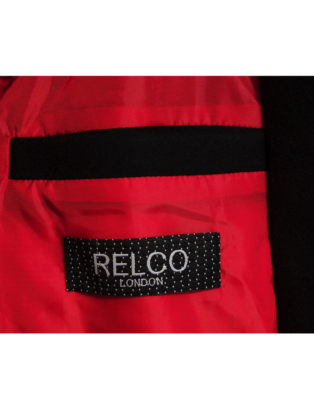 Relco Crombie Overcoat Black