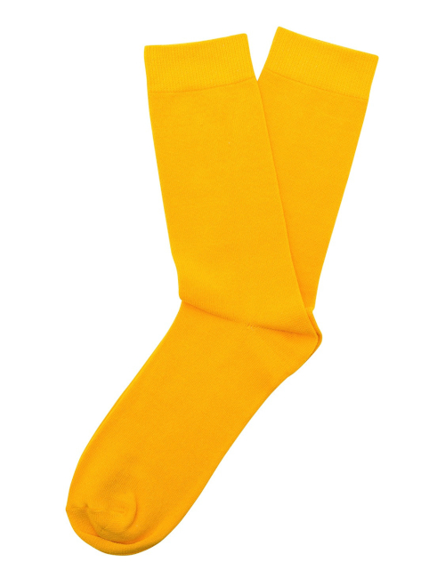 Relco Yellow Plain Socks