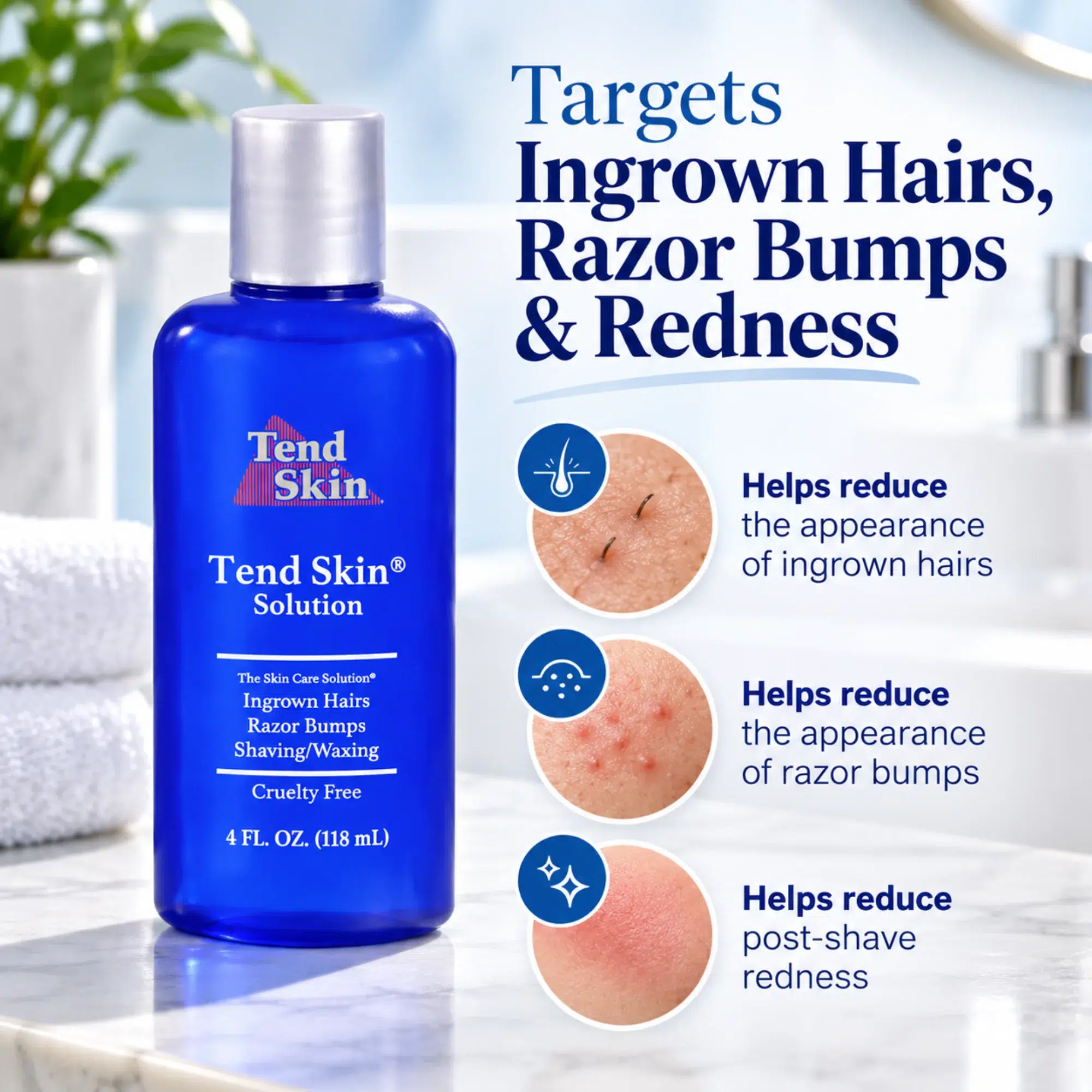 Tend Skin Solution 118ml - Suitable for ingrown hairs - razor bumps - Product Information 1