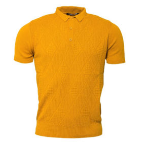 Relco Knitted Polo Shirt Mustard