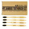 A&M Natural Living 4pc Bamboo Toothbrush Set