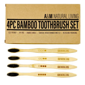 A&M Bamboo Toothbrush Set