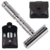 Parker Travel Safety Razor with Leather Pouch