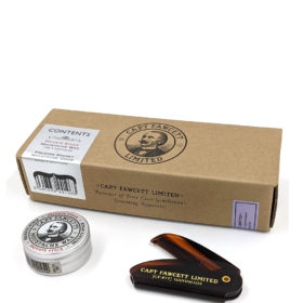 Captain Fawcett Private Stock Moustache Wax & Comb Set