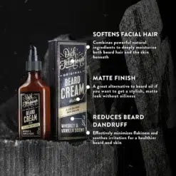 Dick Johnson Beard Cream Ala Gloire Des Dieux 50ml - Whiskey Vanilla Scent - Mens Beard Care - Product Information