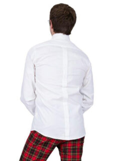 Relco London Mens White Long Sleeve Oxford Shirt 2