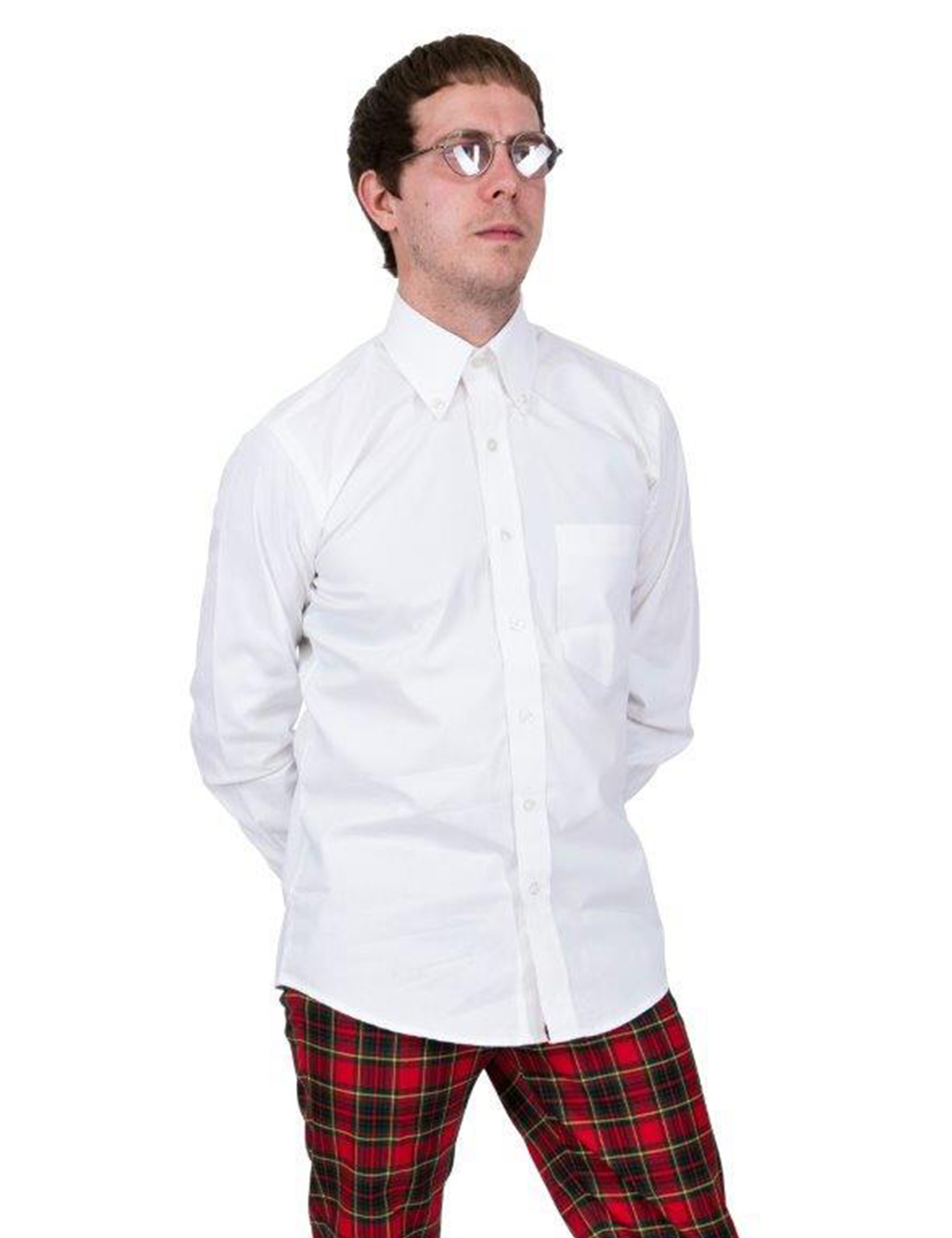 Relco London Mens White Long Sleeve Oxford Shirt 2