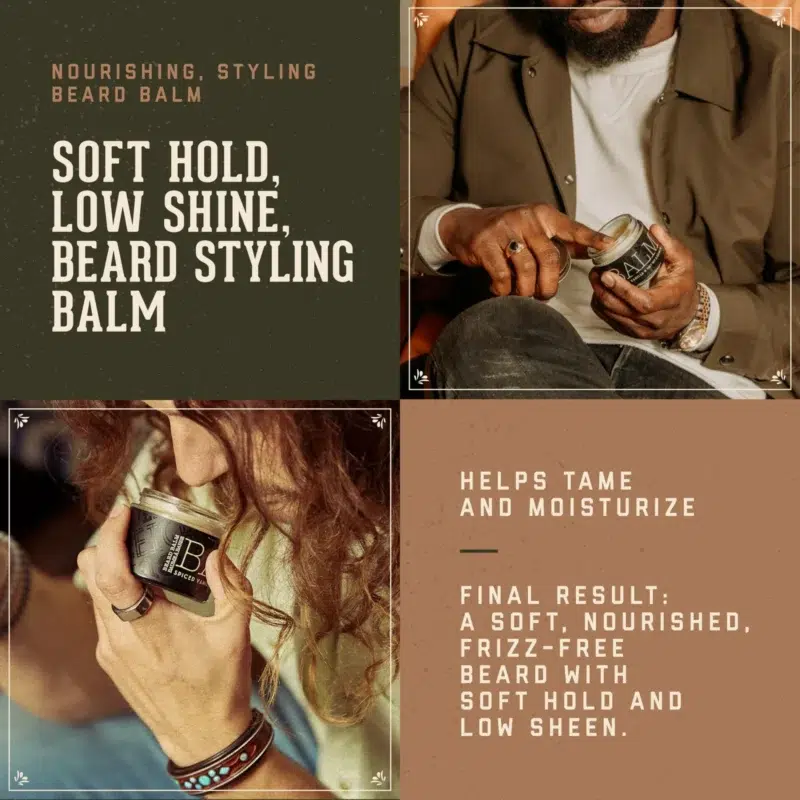 18.21 Man Made Beard Balm Spiced Vanilla Scent 2oz - Soft Hold Low Shine Beard Styling Balm - Beard Care For Men - Product Details
