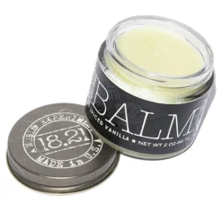 18.21 Man Made Beard Balm Spiced Vanilla Scent 2oz - Soft Hold Low Shine Beard Styling Balm - Beard Care For Men - Product on White Background