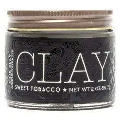 18.21 Man Made Sweet Tobacco Hair Styling Clay 2oz - Medium Hold No Shine Hair Stying Clay for Men On White Background