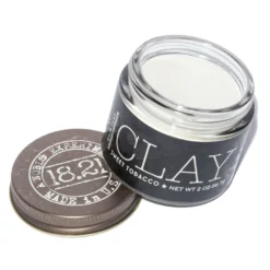 18.21 Man Made Sweet Tobacco Hair Styling Clay 2oz - Medium Hold No Shine Hair Stying Clay for Men Product on White Background