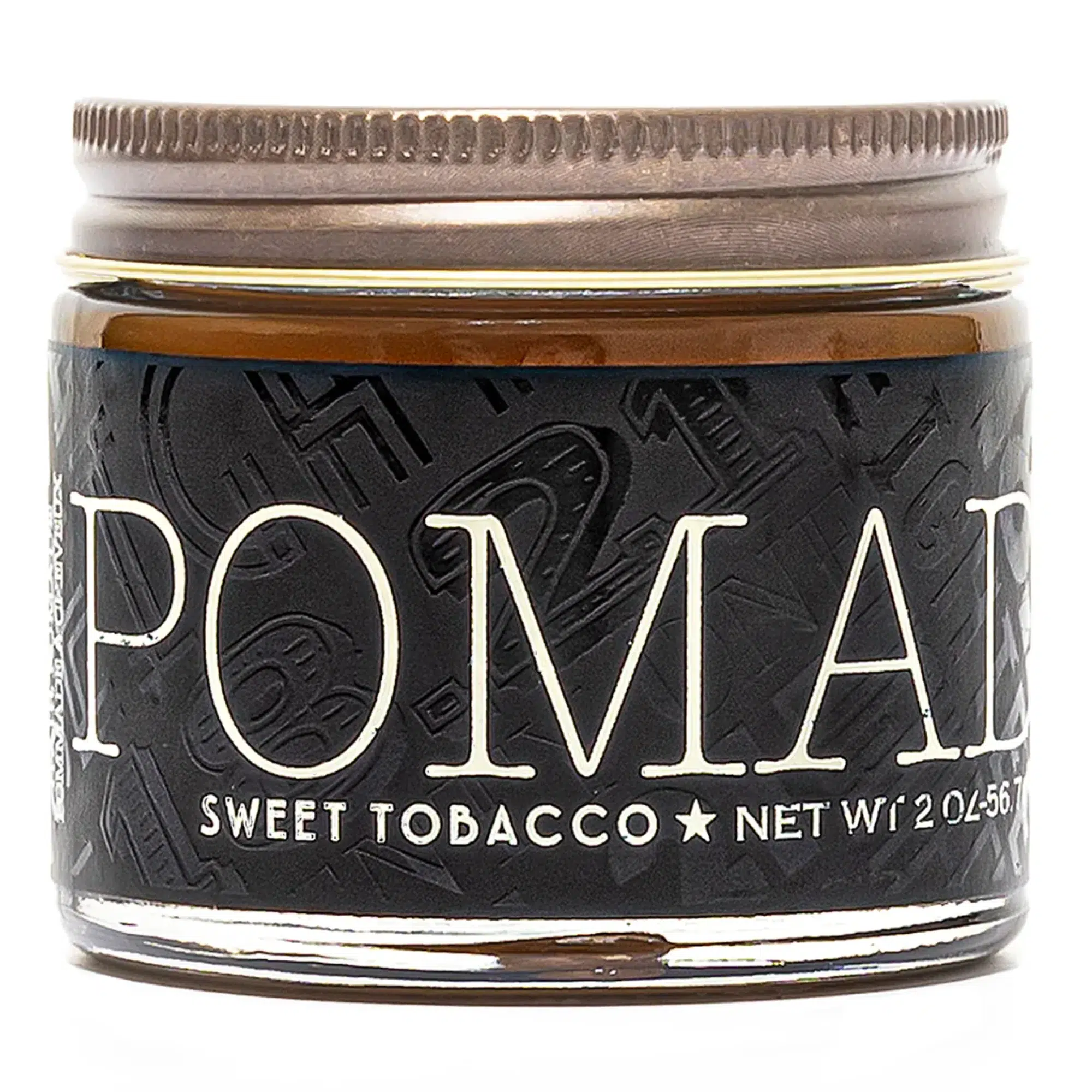 18.21 Man Made Sweet Tobacco Pomade - Medium Hold High Shine Men's Hair Styling Pomade - On White Background