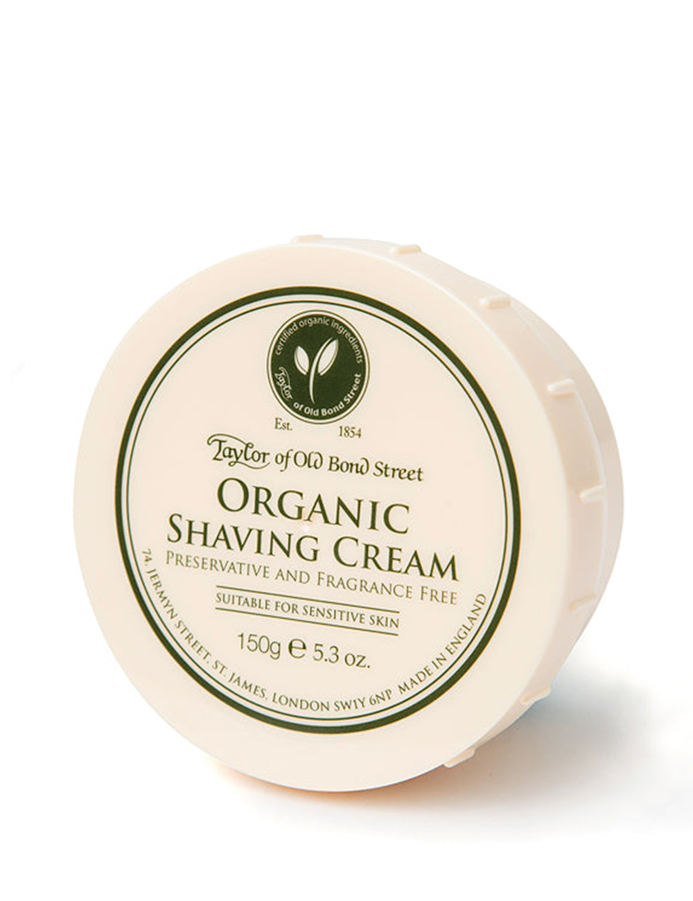 Taylor Of Old Bond Street Organic Shaving Cream Bowl 150g