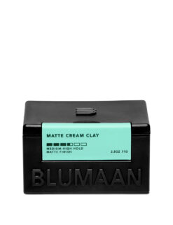 Blumaan Matte Cream Clay Hair Styling Product - Medium Hold Natural Matte Finish - Whitebg