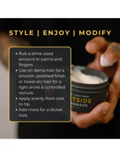 Brightside Hybrid Pomade - Flexible Hold Light Shine - Mens Hair Styling Product - More Details