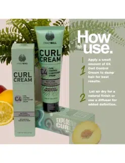 Crazy Bull Curl Control Conditioning Cream 150ml - How To Use