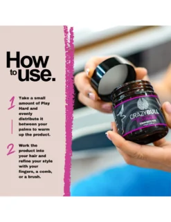 Crazy Bull Funky Play Hard Paste - Hair Styling - How To Use