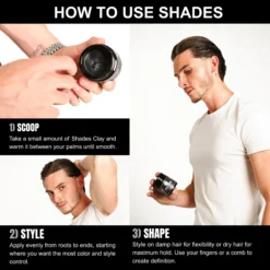 Crazy Bull Shades Clay 100g - Medium Hold Natural Matte Finish - Mens Hair Styling Products - How To Use