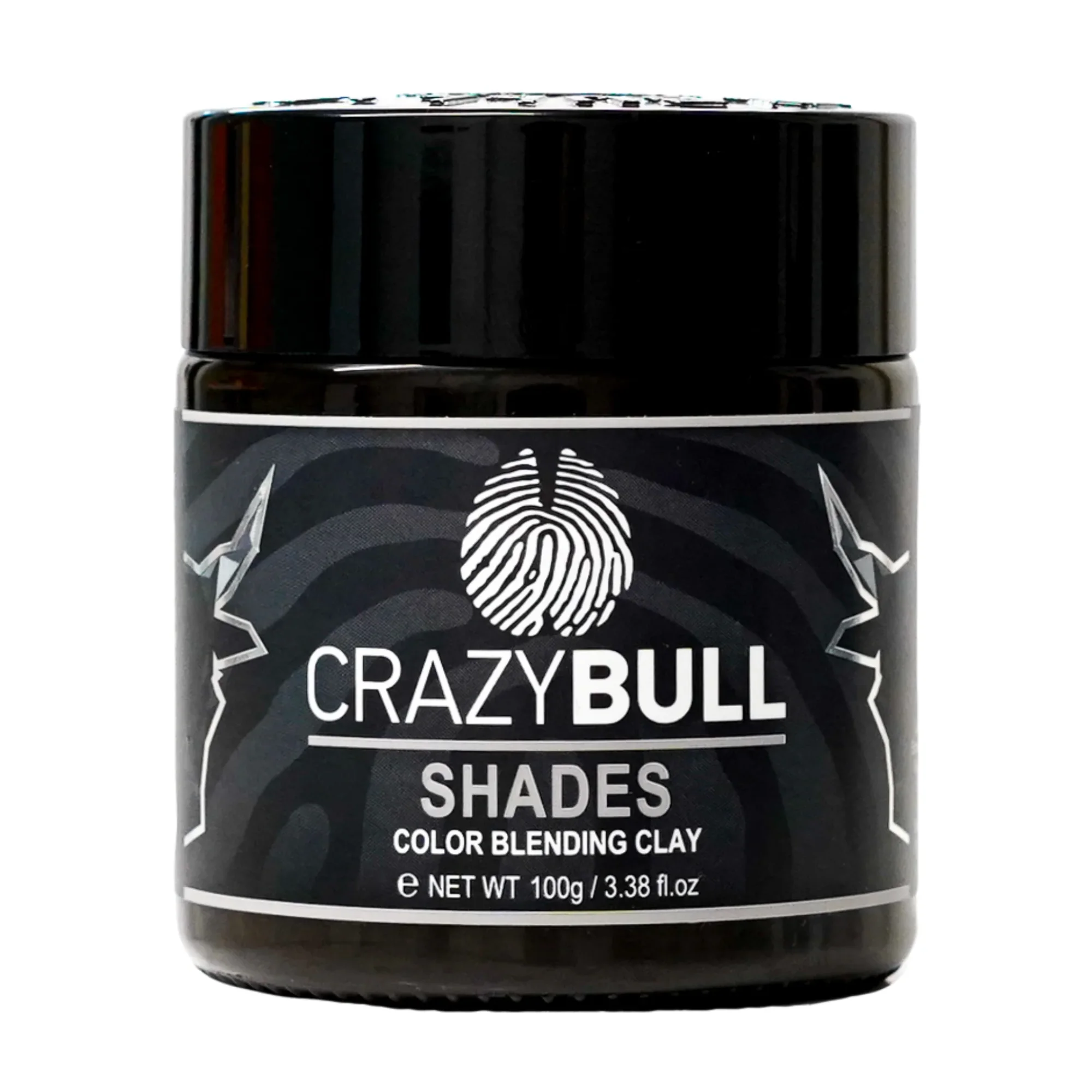 Crazy Bull Shades Clay 100g - Medium Hold Natural Matte Finish - Mens Hair Styling Products - Main Image White Background