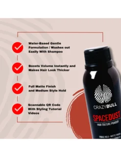 Crazy Bull Space Dust Hair Powder 20g - Hair Styling - Ingredients