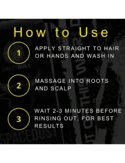 Crazy Bull White End Shampoo 250ml - How To Use