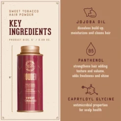 18.21 Man Made Sweet Tobacco Hair Powder - Volumizing & Styling Hair Powder for Men - Key Ingredients