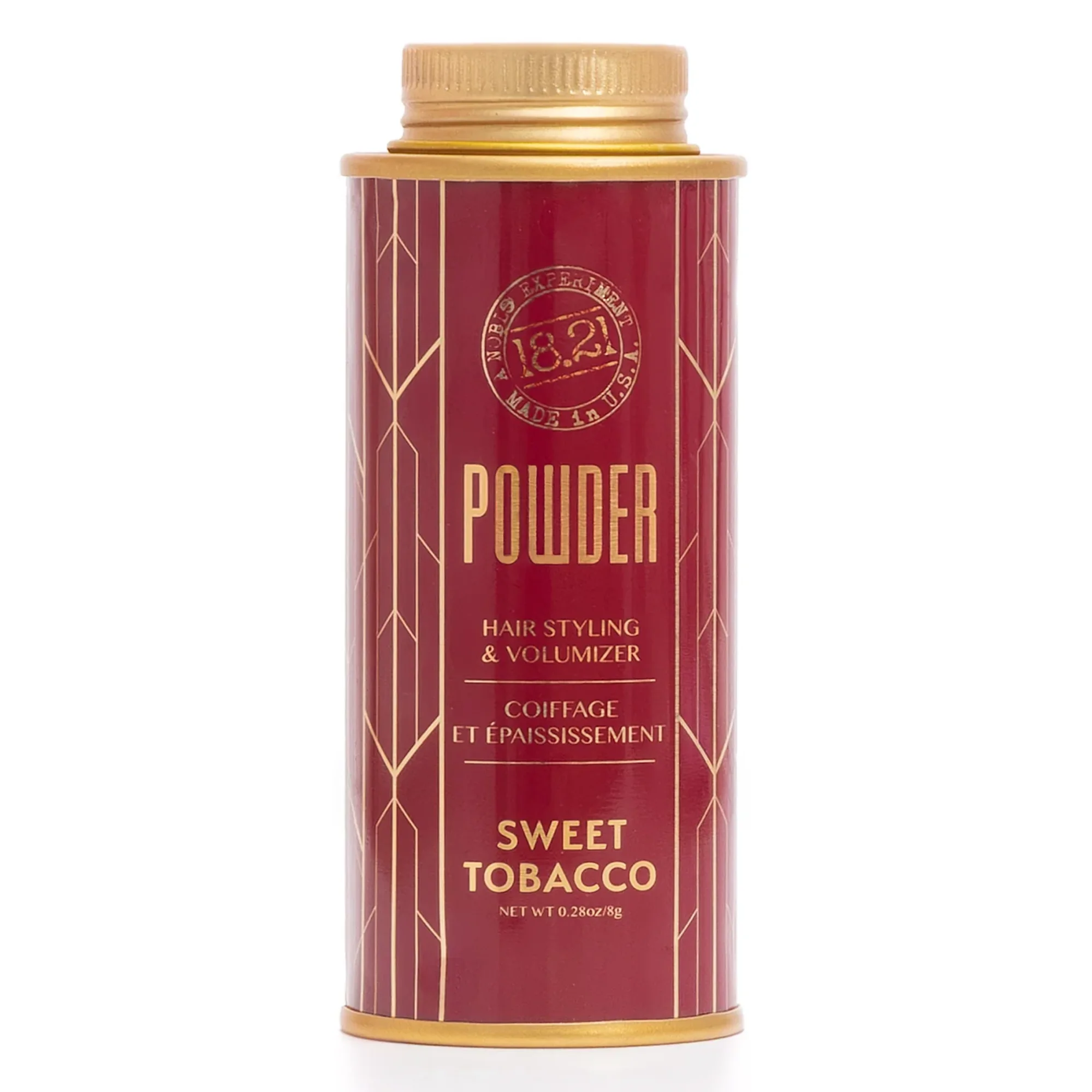 18.21 Man Made Sweet Tobacco Hair Powder - Volumizing & Styling Hair Powder for Men - On White Background