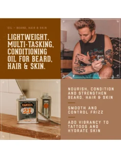 1821 Man Made Wash Noble Oud Beard Hair And Skin Oil - Mens Beard Care Beard Oil 1