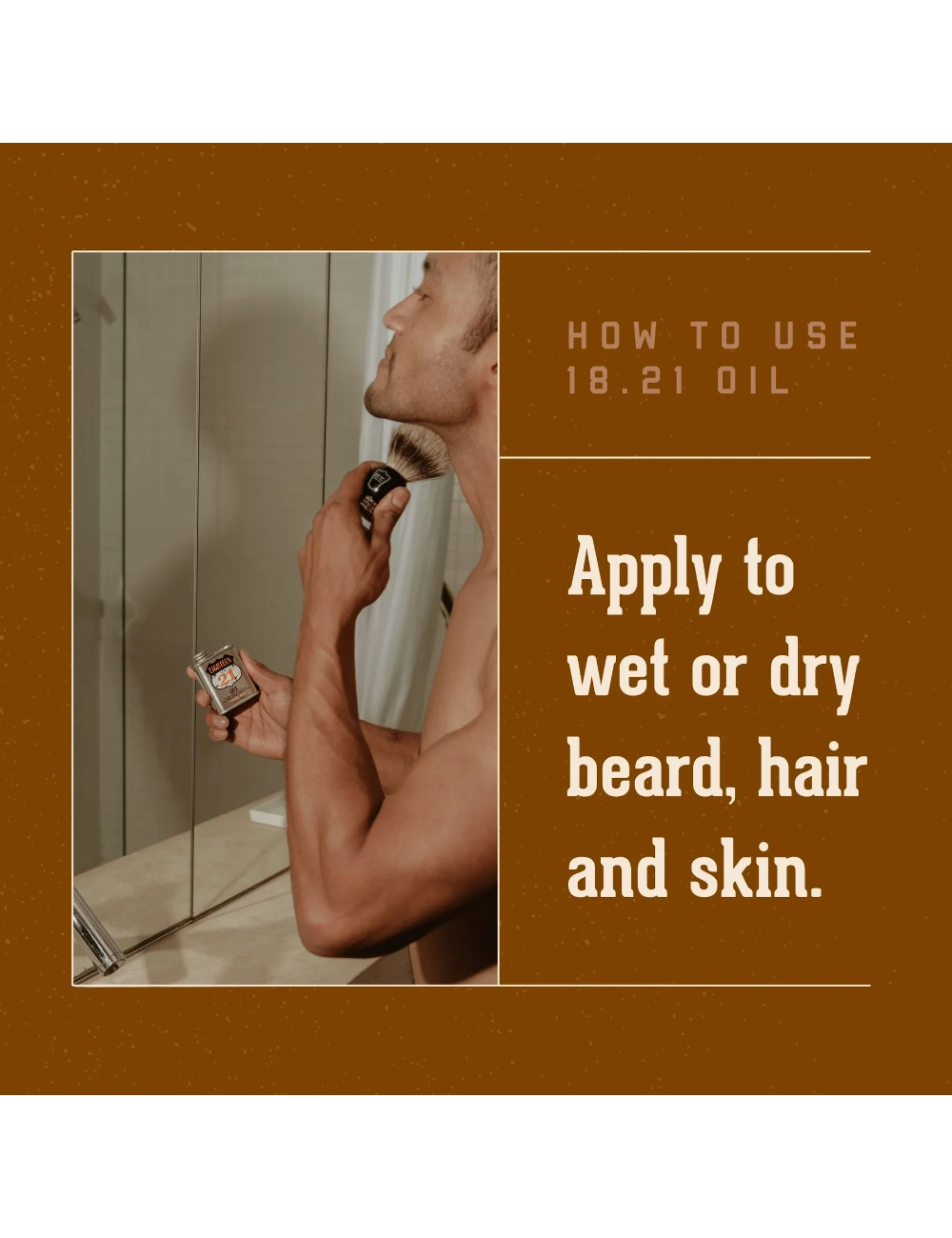 1821 Man Made Wash Noble Oud Beard Hair And Skin Oil - Mens Beard Care Beard Oil 3