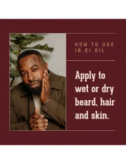 1821 Man Made Wash Sweet Tobacco Beard Hair And Skin Oil - Mens Beard Care Beard Oil 3