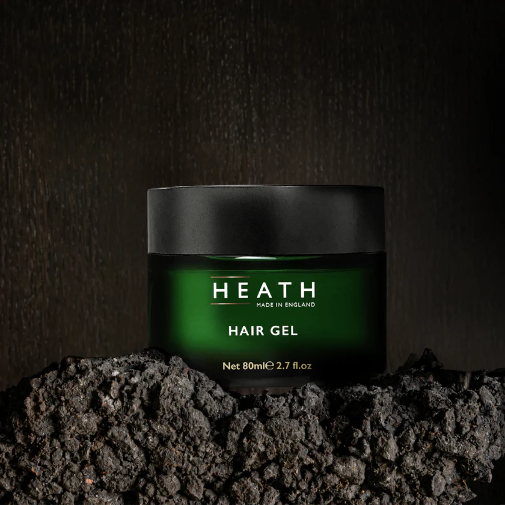 Heath London Hair Gel 80ml - Mens All Day Firm Hold Hair Styling Gel - Front Shot