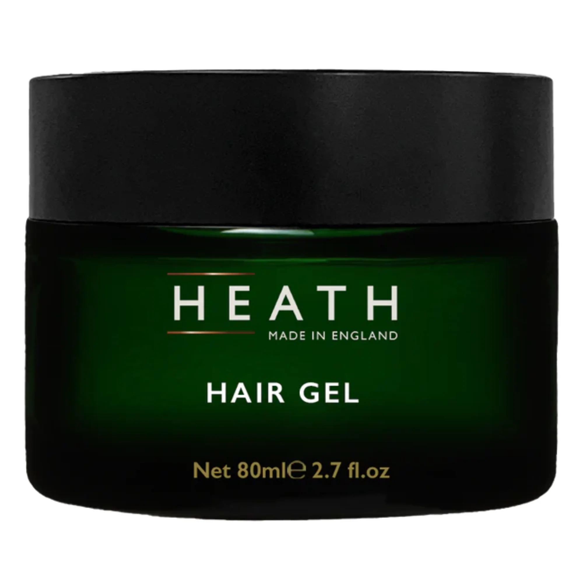 Heath London Hair Gel 80ml - Mens All Day Firm Hold Hair Styling Gel - White Background