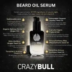 Crazy Bull Minotaur Beard Oil Serum 30ml - Beard Care - Ingredients