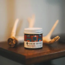 Shear Revival American Gardens Clay Pomade 3.4oz - Strong Hold Dry Matte Finish - Lifestyle View