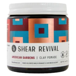 Shear Revival American Gardens Clay Pomade 3.4oz - Strong Hold Dry Matte Finish - Main Image White Background