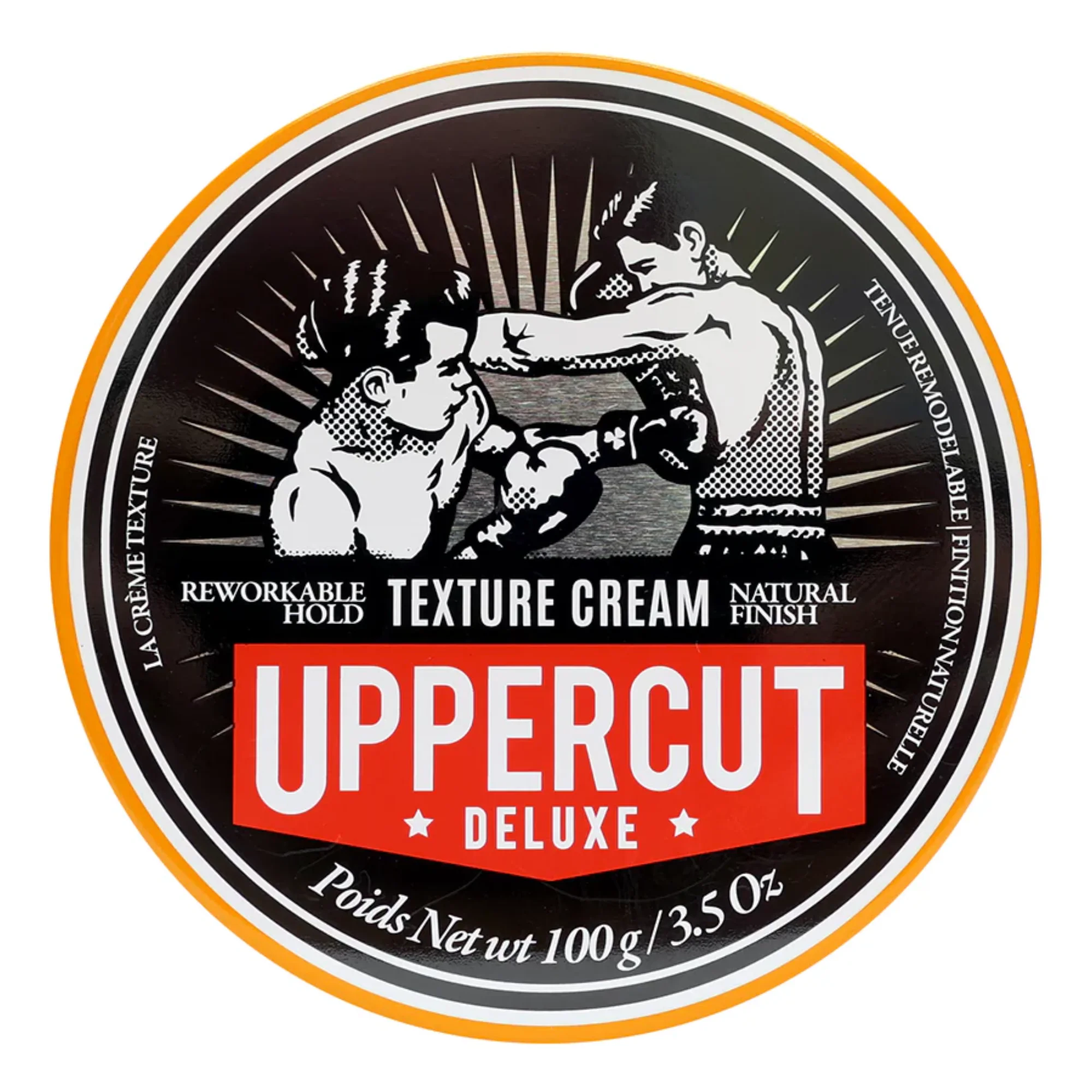 Uppercut Deluxe Texture Cream 100g - Pliable Hold Natural Finish - Hair Styling Product - Main Image White Background